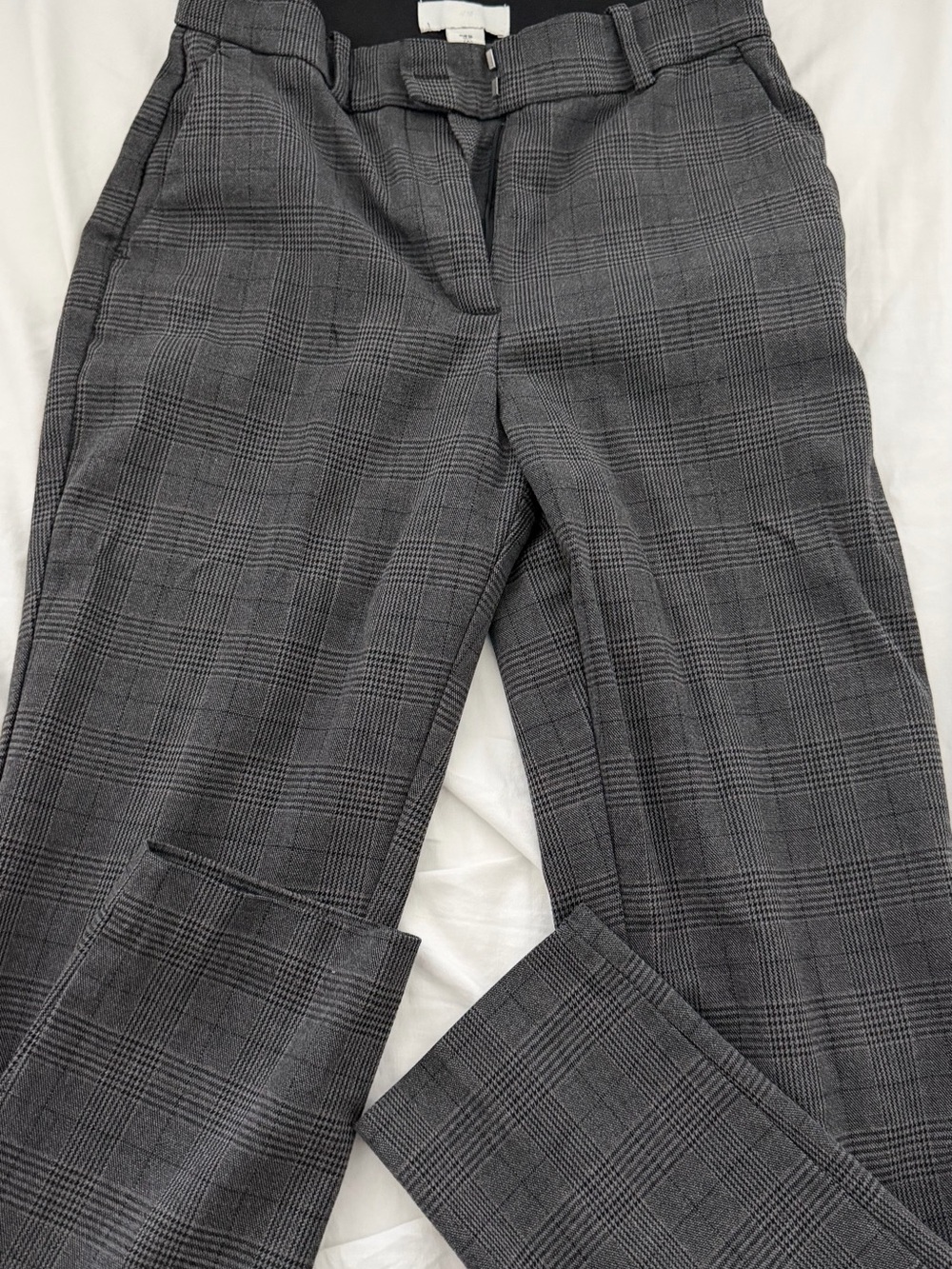 H&M Women’s Charcoal Glen Plaid Dress Pants